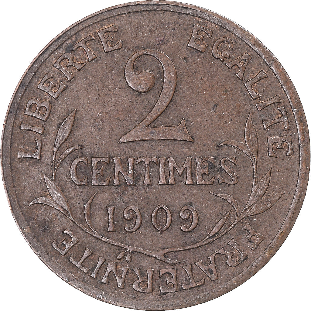 Moneda, Francia, 2 Centimes, 1909