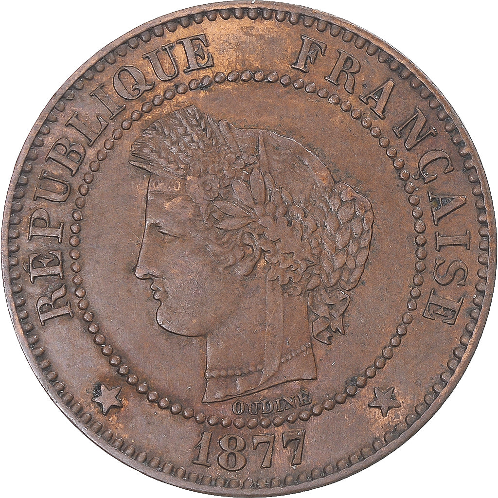 Moneta, Francia, 2 Centimes, 1877