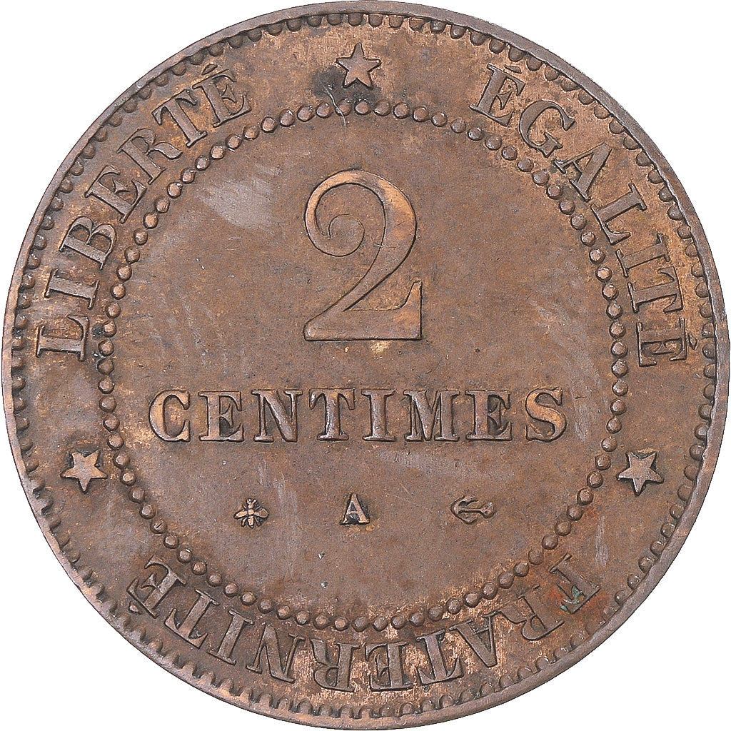 Moneta, Francia, 2 Centimes, 1877
