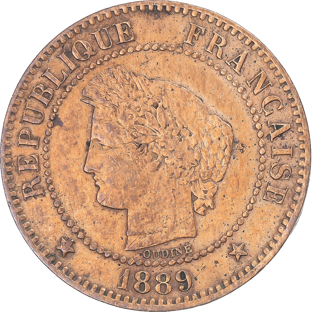 Moneta, Francia, 2 Centimes, 1889