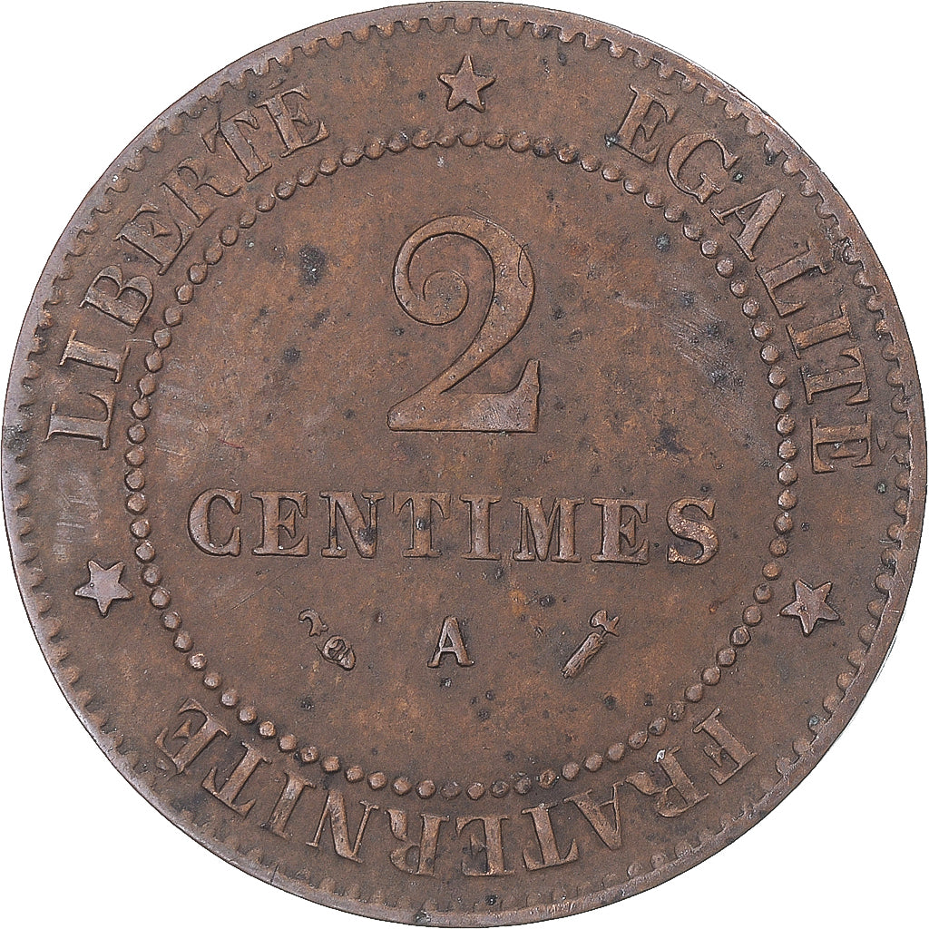 Münze, Frankreich, 2 Centimes, 1886