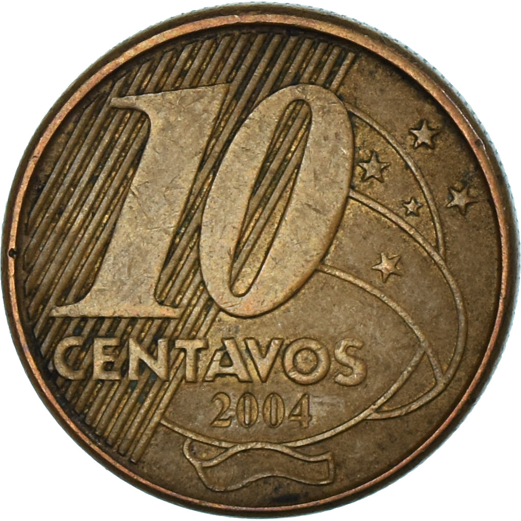 Moneda, Brasil, 10 Centavos, 2004