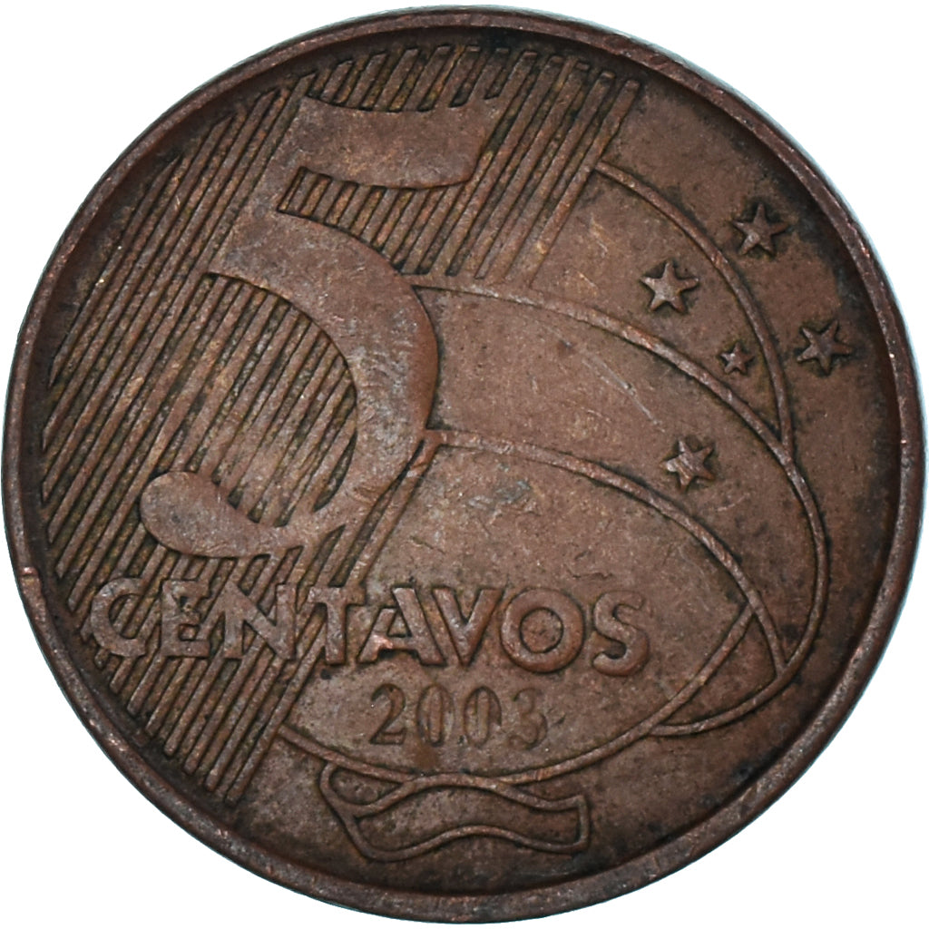 Moeda, Brasil, 5 Centavos, 2003