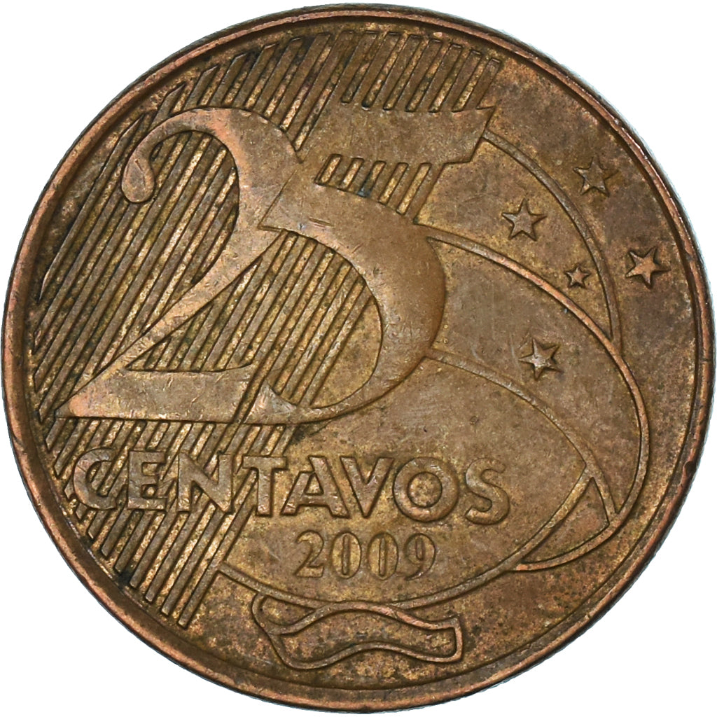 Munten, Brazilië, 25 Centavos, 2009