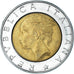 Coin, Italy, 500 Lire, 1996