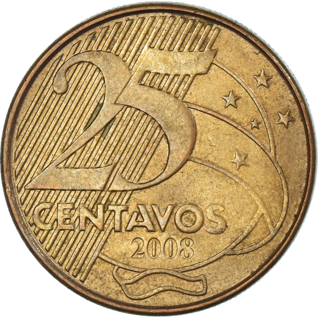 Moneta, Brazylia, 25 Centavos, 2008