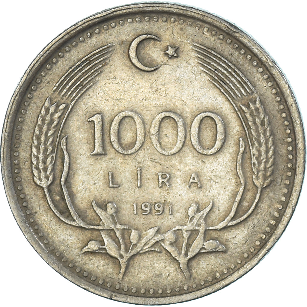 Moneda, Turquía, 1000 Lira, 1991