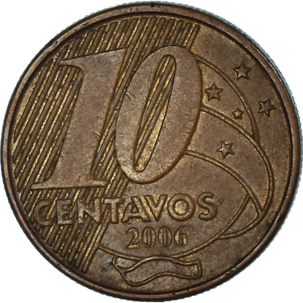 Moneta, Brazylia, 10 Centavos, 2006