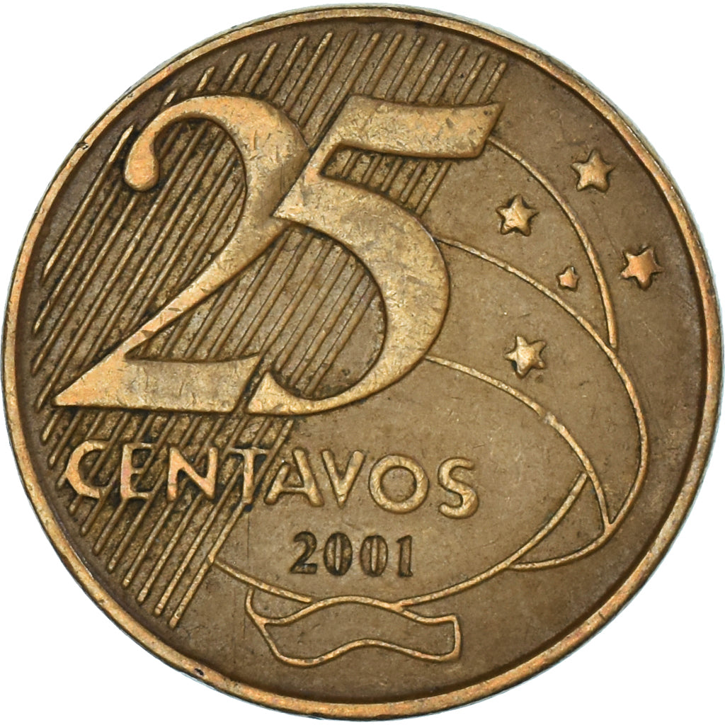 Moneda, Brasil, 25 Centavos, 2001