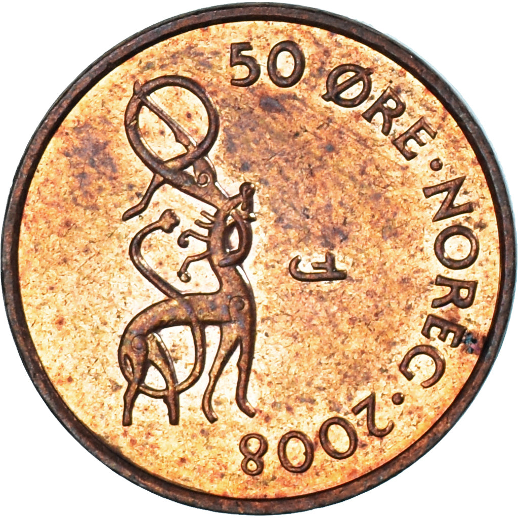 Monnaie, Norvège, 50 Öre, 2008