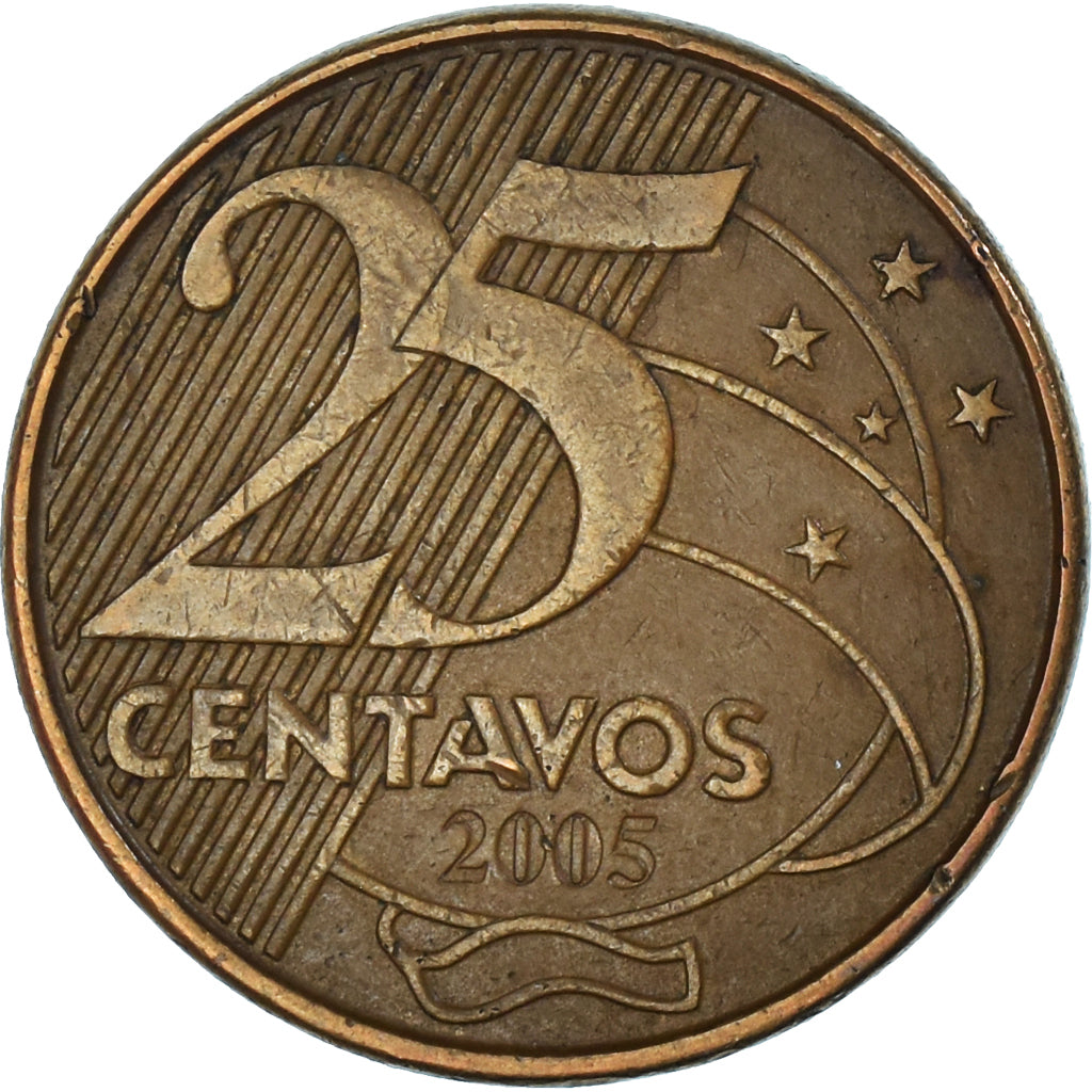 Munten, Brazilië, 25 Centavos, 2005