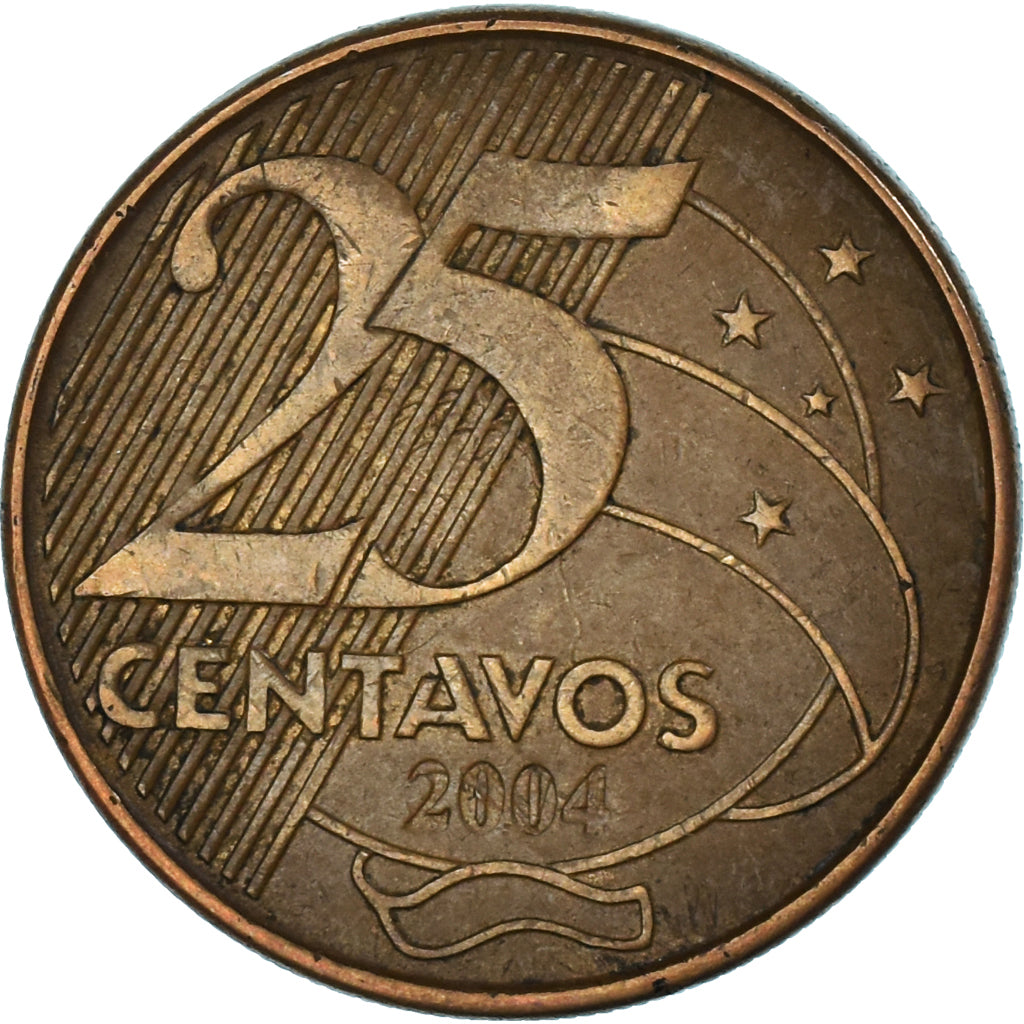 Moneta, Brazylia, 25 Centavos, 2004