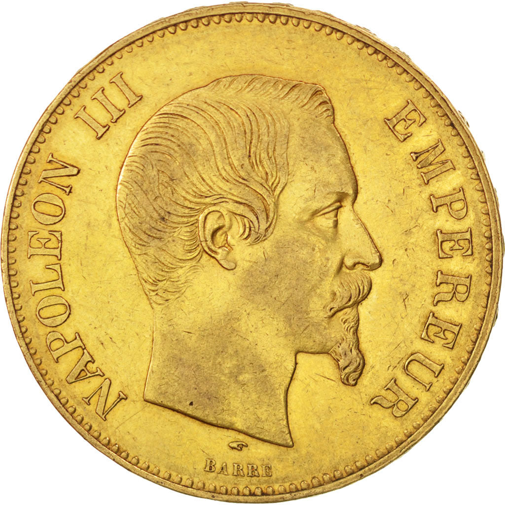 FRANCE, Napoléon III, 100 Francs, 1857, Paris, KM #786.1, EF(40-45), Gold, G...