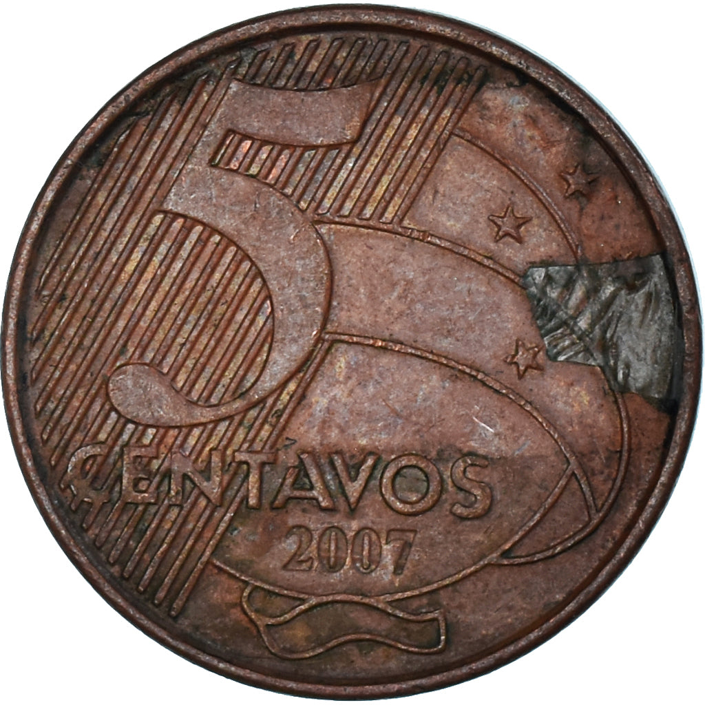 Münze, Brasilien, 5 Centavos, 2007