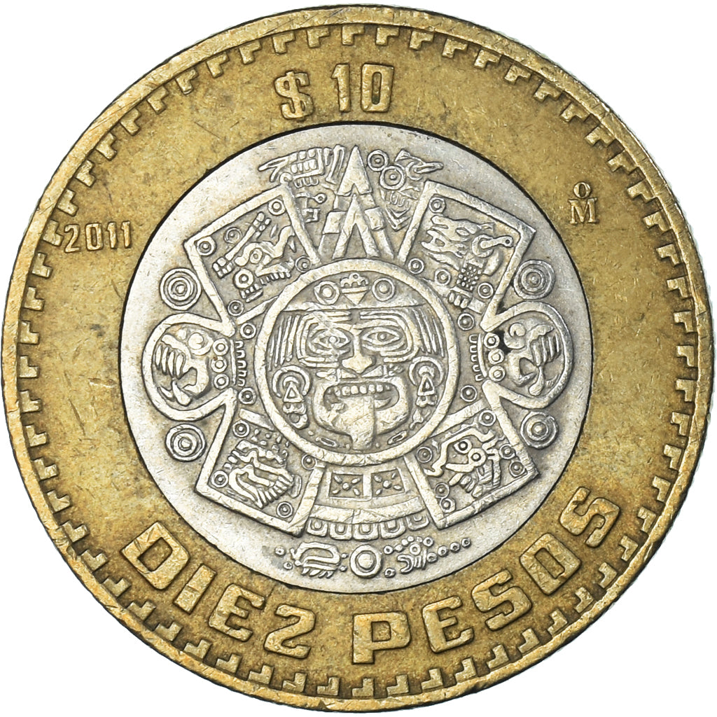 Moneda, México, 10 Pesos, 2011