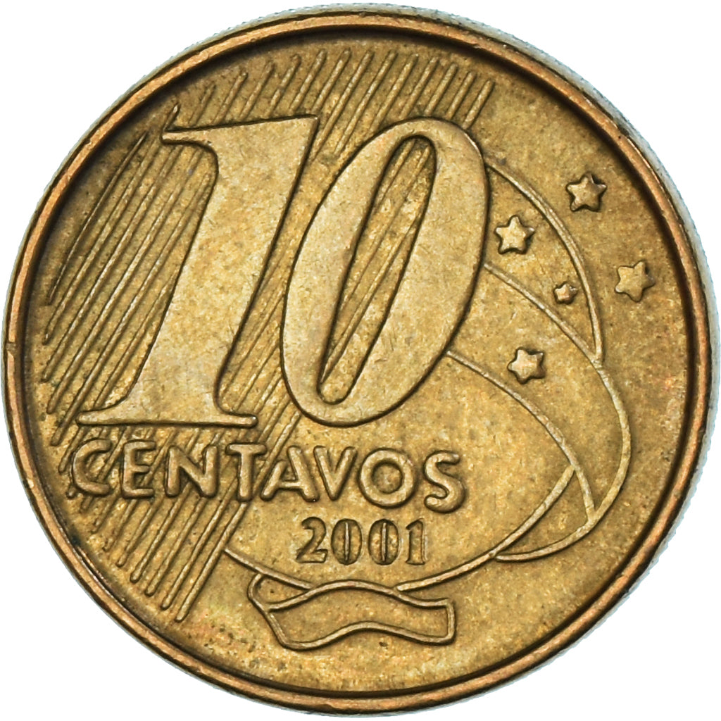 Munten, Brazilië, 10 Centavos, 2001