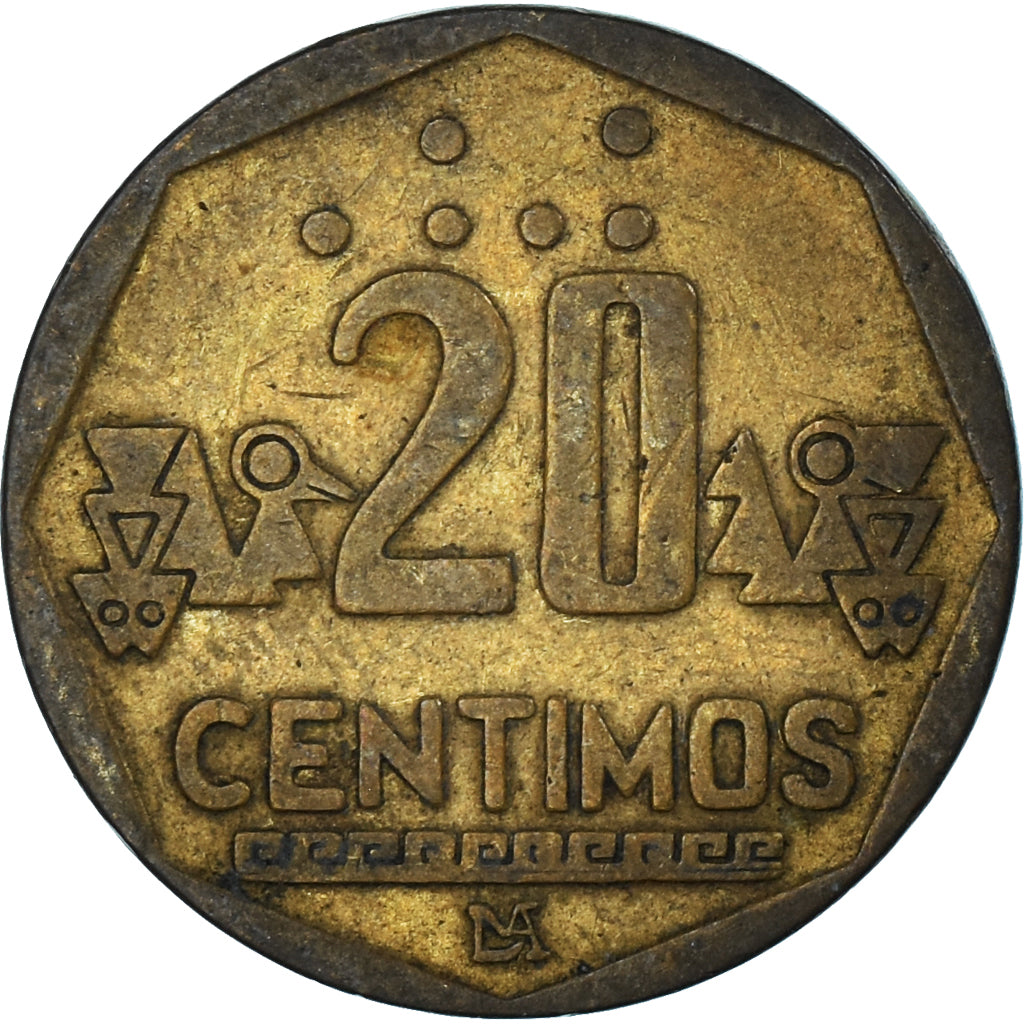Moneda, Perú, 20 Centimos, 1996