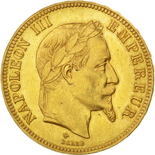 FRANCE, Napoléon III, 100 Francs, 1868, Strasbourg, KM #802.2, MS(60-62), Gold,