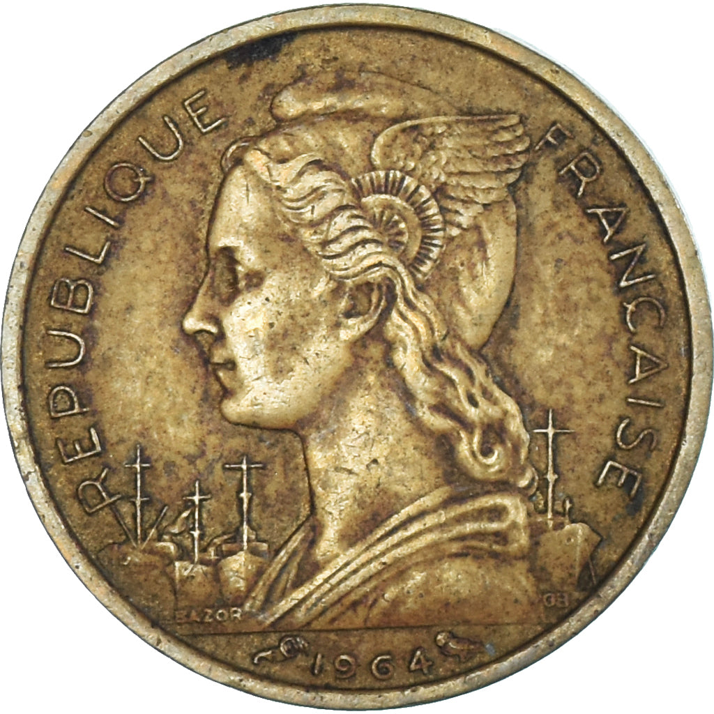 Coin, Réunion, 10 Francs, 1964