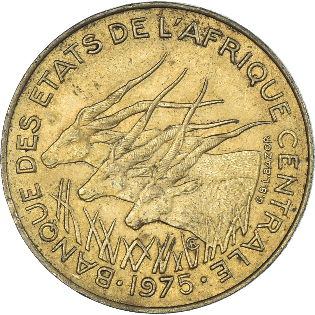 Moeda, Estados da África Central, 10 Francs, 1975