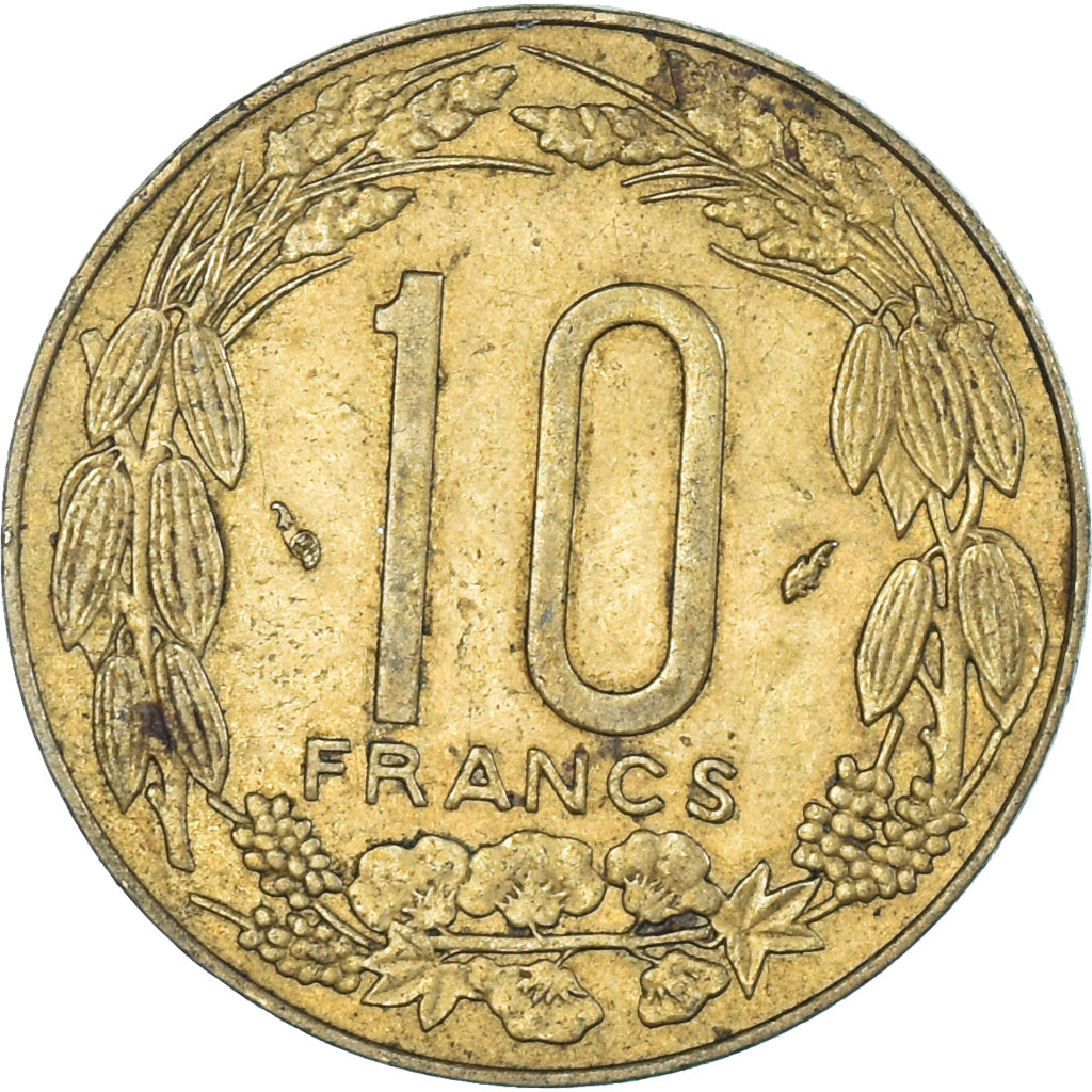Moeda, Estados da África Central, 10 Francs, 1975