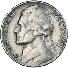 Moneta, Stati Uniti, 5 Cents, 1955