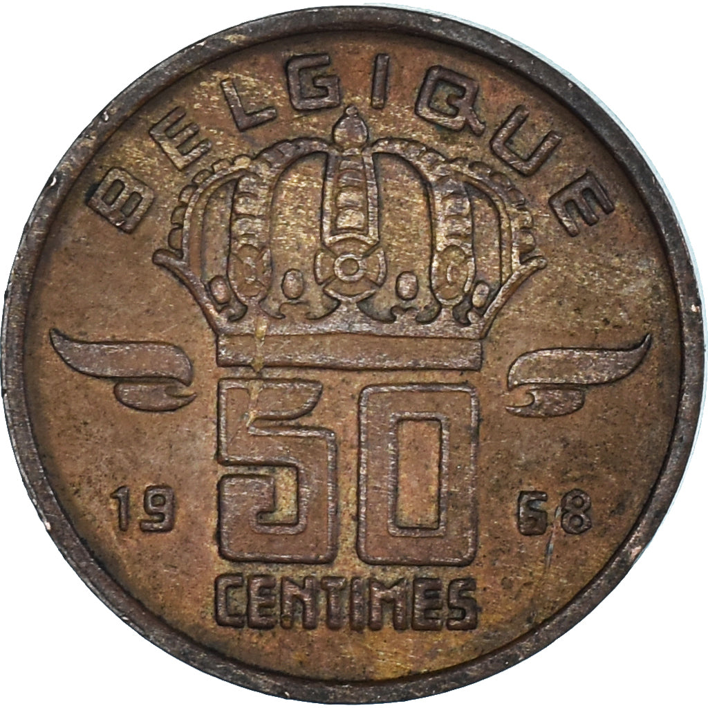 Munten, België, 50 Centimes, 1958