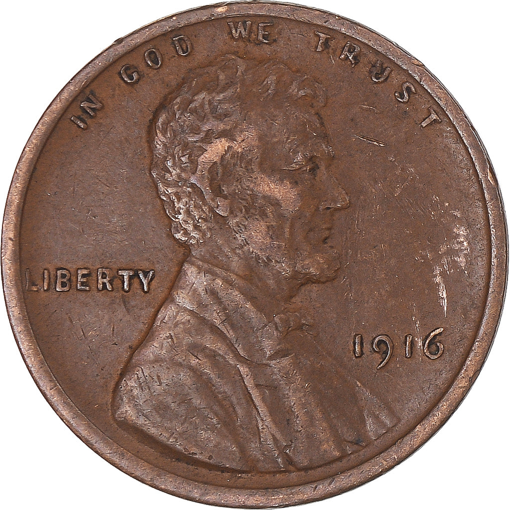 Coin, United States, Cent, 1916