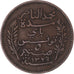 Monnaie, Tunisie, 5 Centimes, 1908