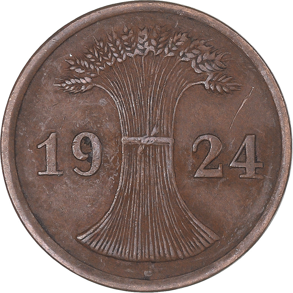 Moeda, Alemanha, 2 Rentenpfennig, 1924