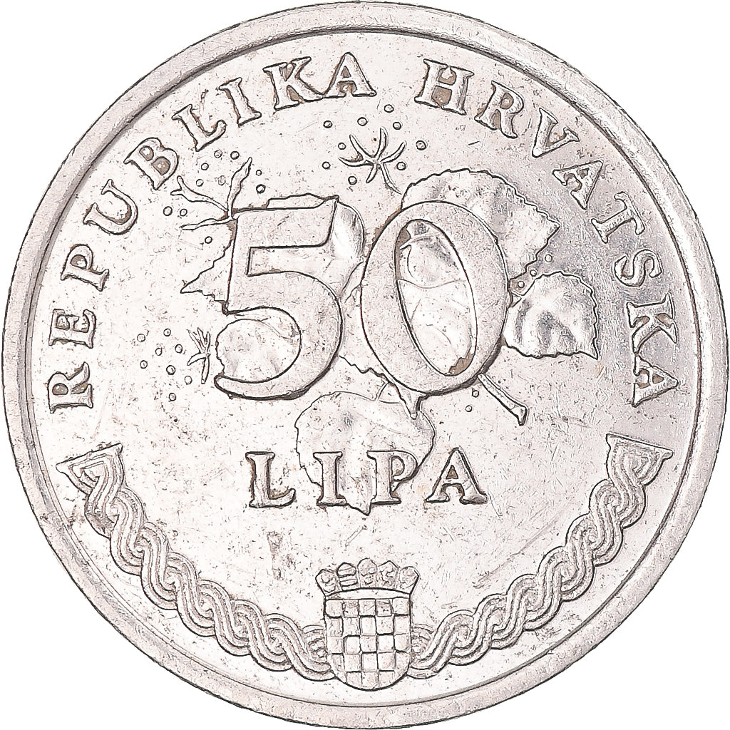 Moeda, Croácia, 50 Lipa, 1995