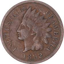 Coin, United States, Cent, 1892