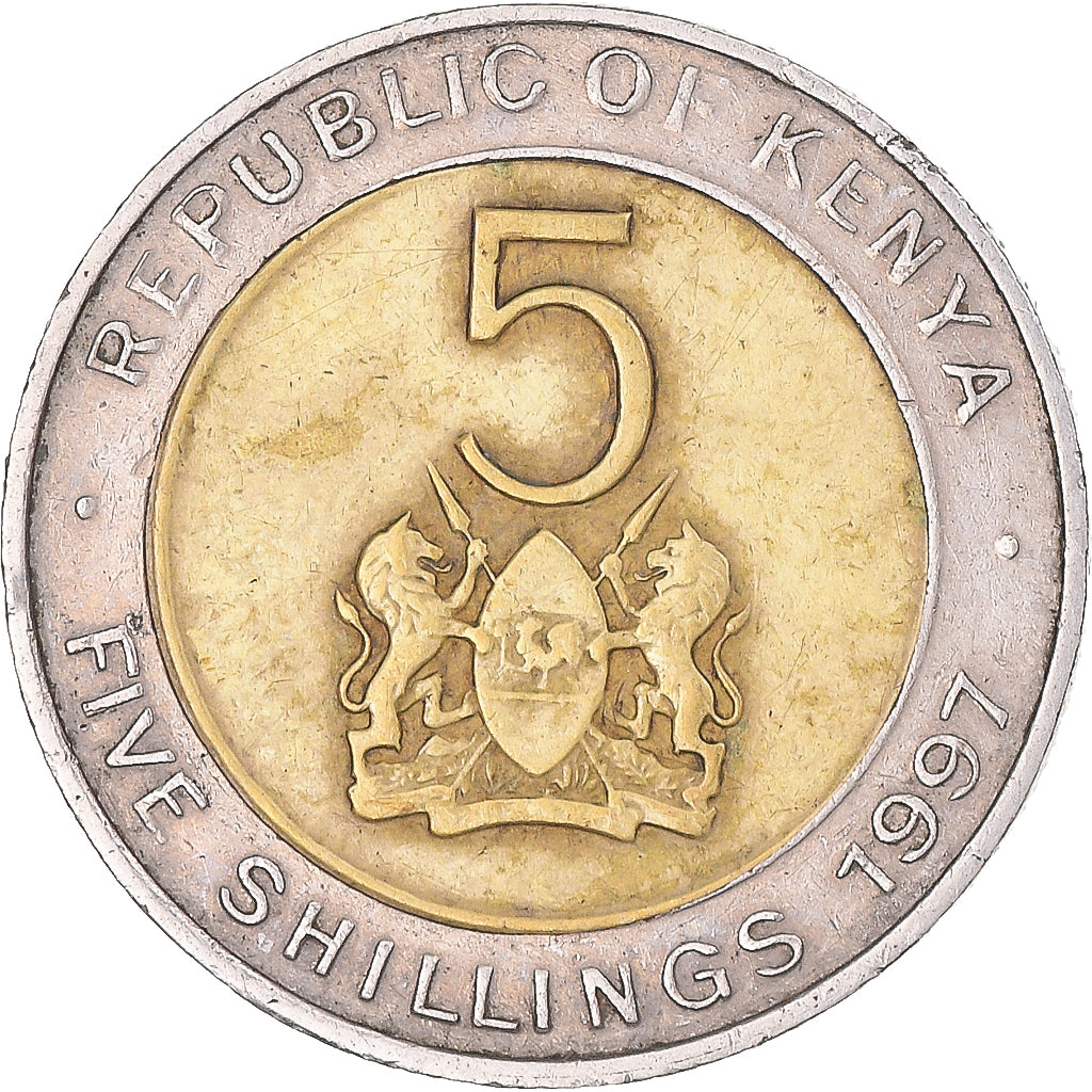Moeda, Quénia, 5 Shillings, 1997