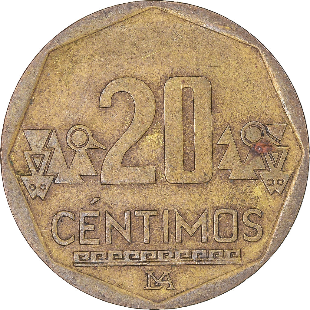 Monnaie, Pérou, 20 Centimos, 2008