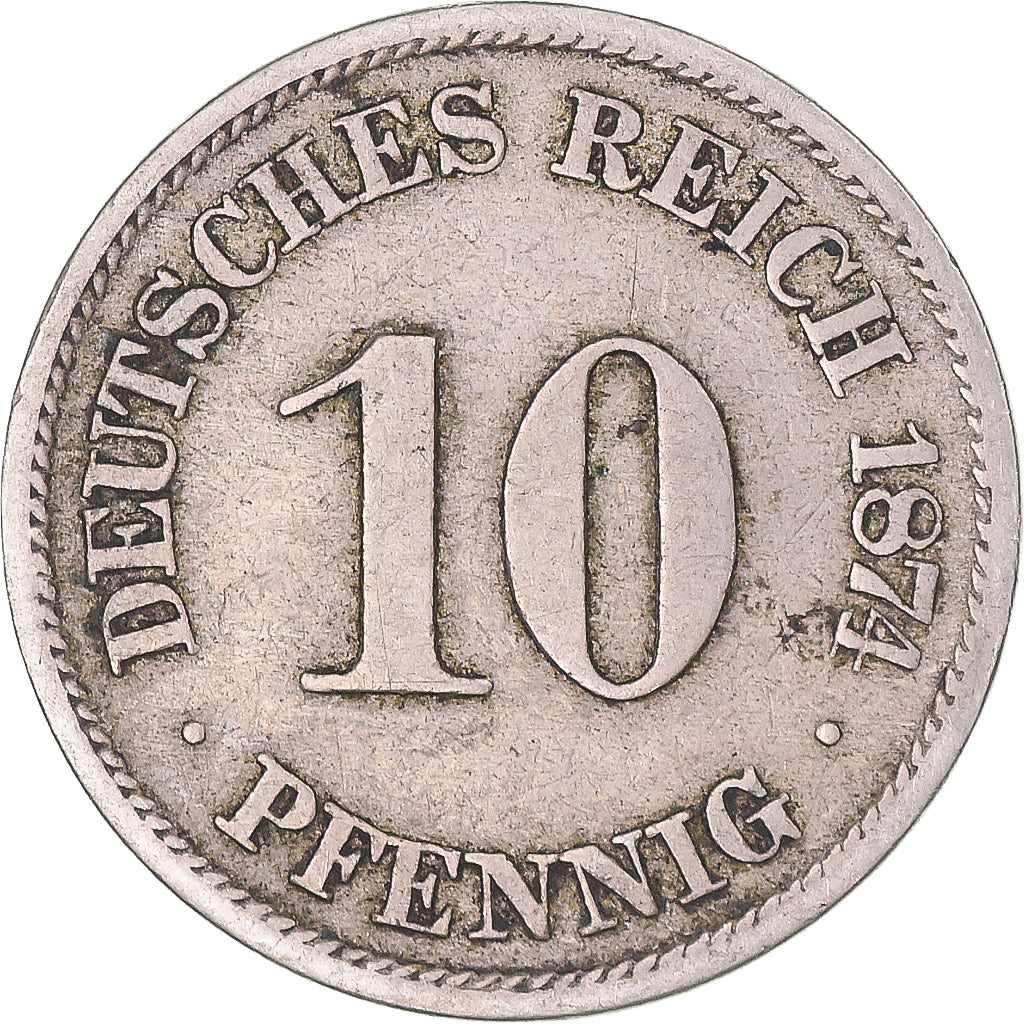 Coin, Germany, 10 Pfennig, 1874
