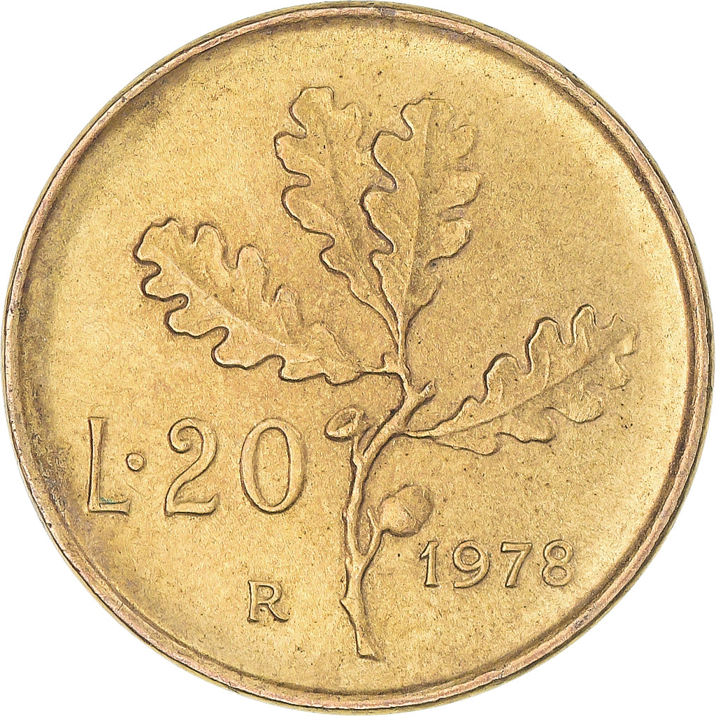 Monnaie, Italie, 20 Lire, 1978