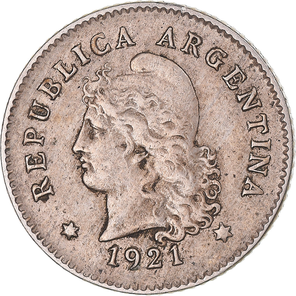 Moneta, Argentina, 10 Centavos, 1921