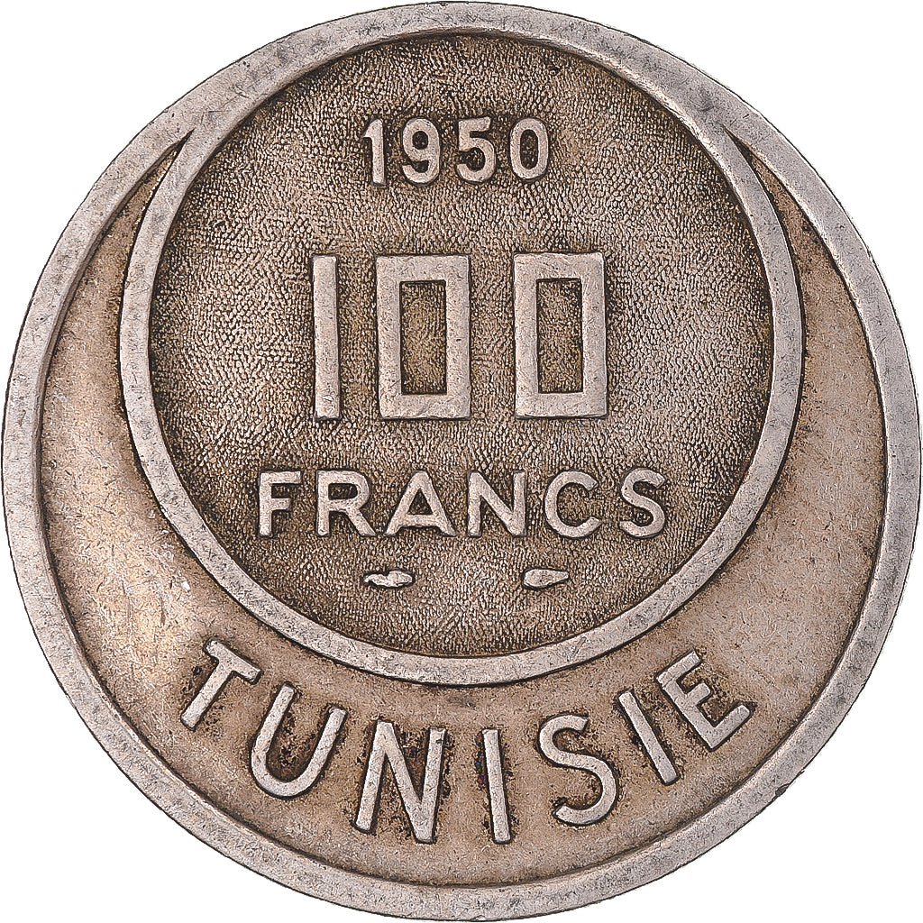 Monnaie, Tunisie, 100 Francs, 1950