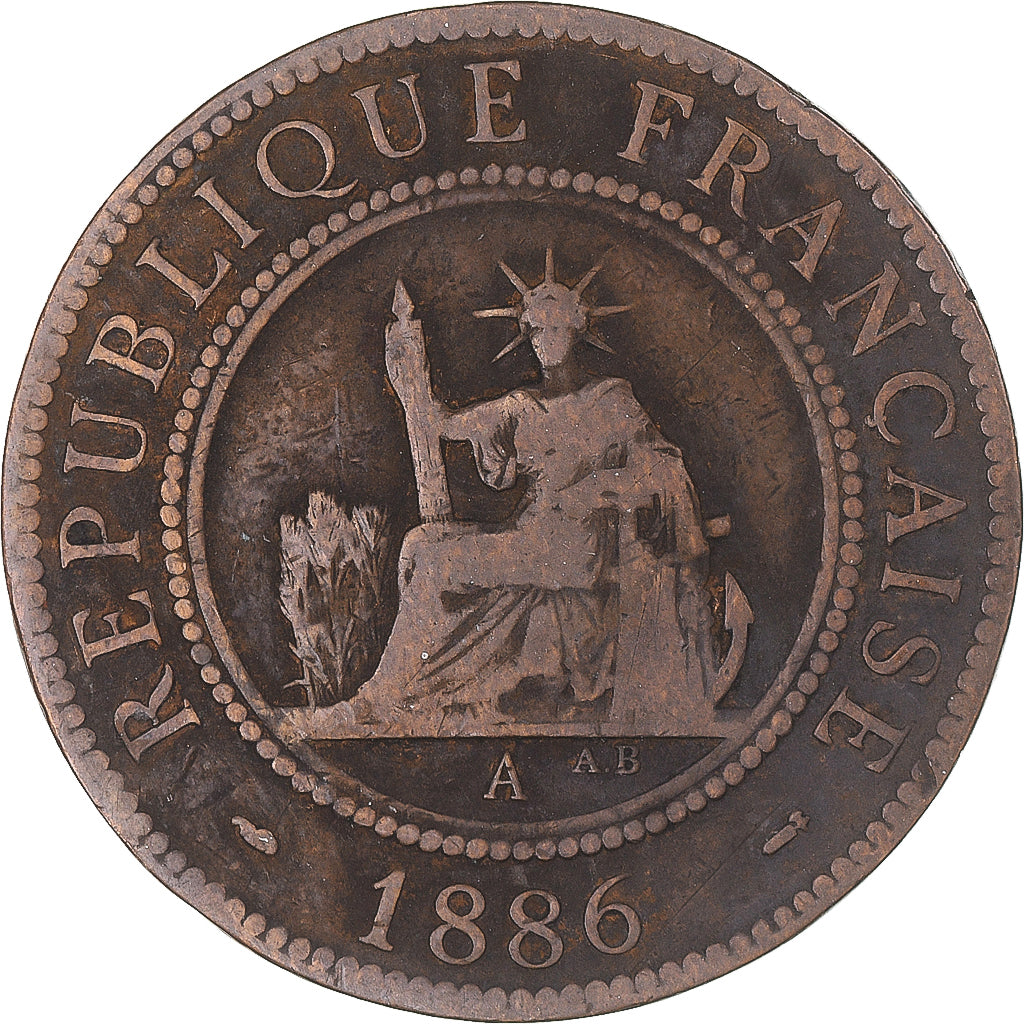 Münze, FRENCH INDO-CHINA, Cent, 1886