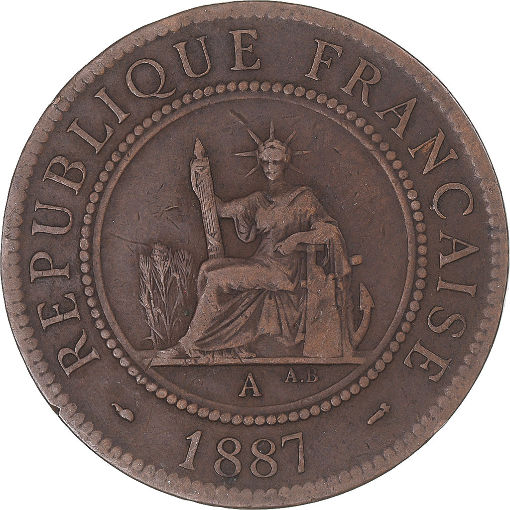 Moneta, INDOCINA FRANCESE, Cent, 1887