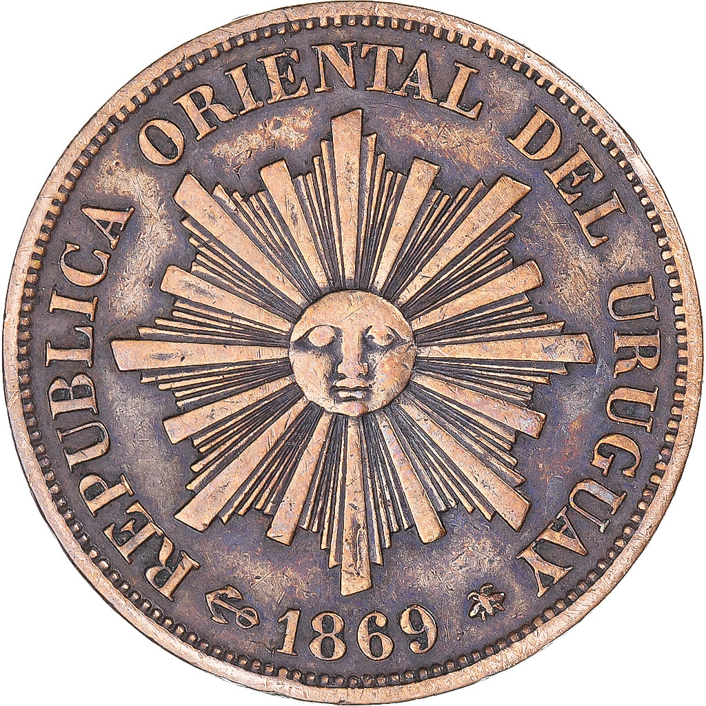 Monnaie, Uruguay, Centesimo, 1869