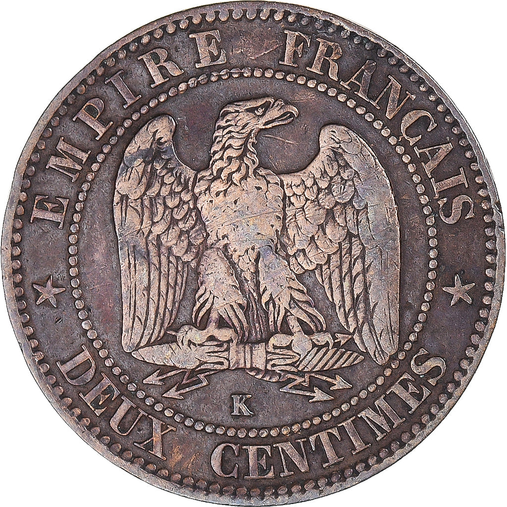 Coin, France, 2 Centimes, 1856