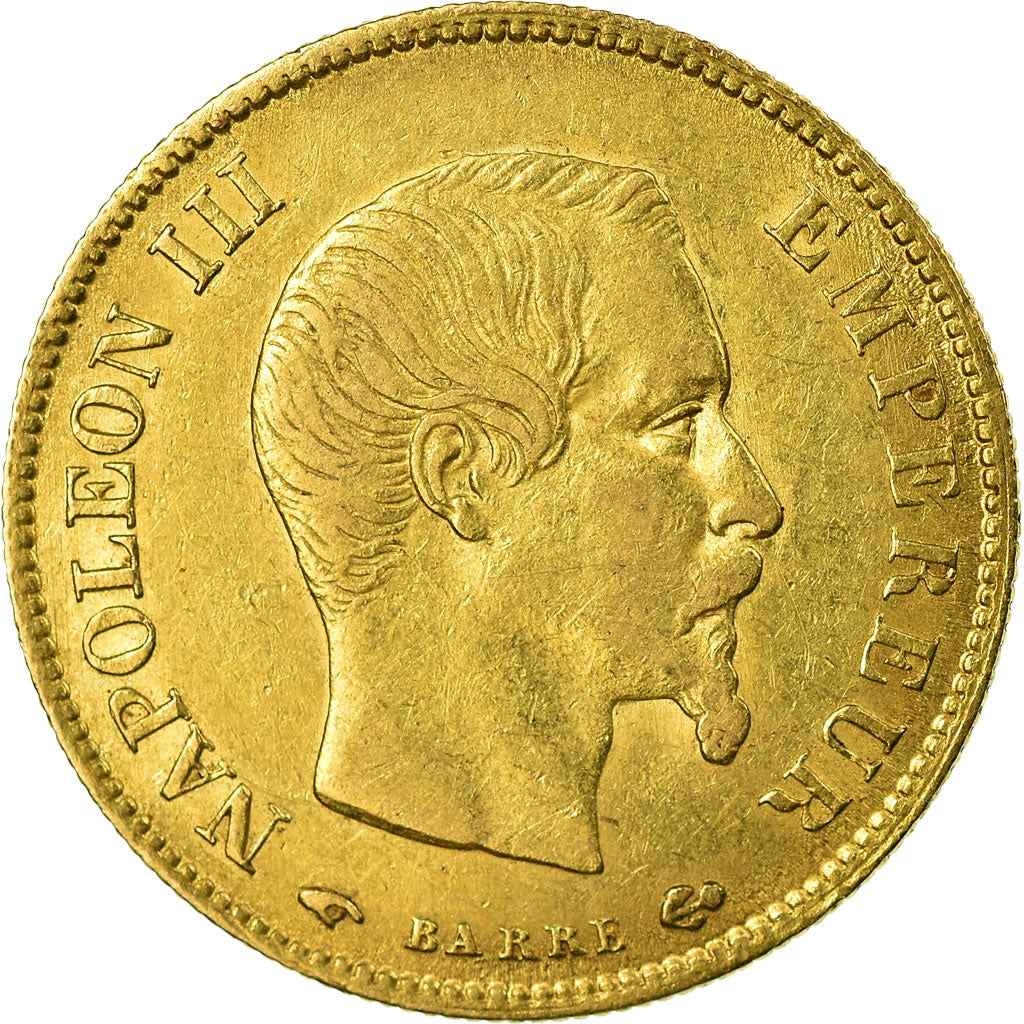 Moneta, Francia, Napoleon III, Napoléon III, 10 Francs, 1860, Paris, BB, Oro