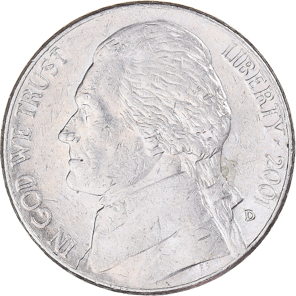 Moeda, Estados Unidos da América, 5 Cents, 2001