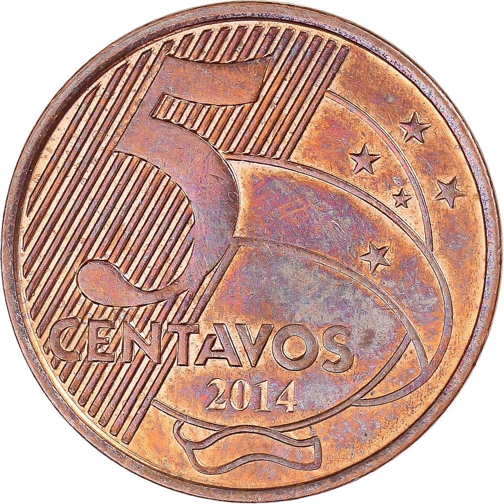 Moneta, Brazylia, 5 Centavos, 2014