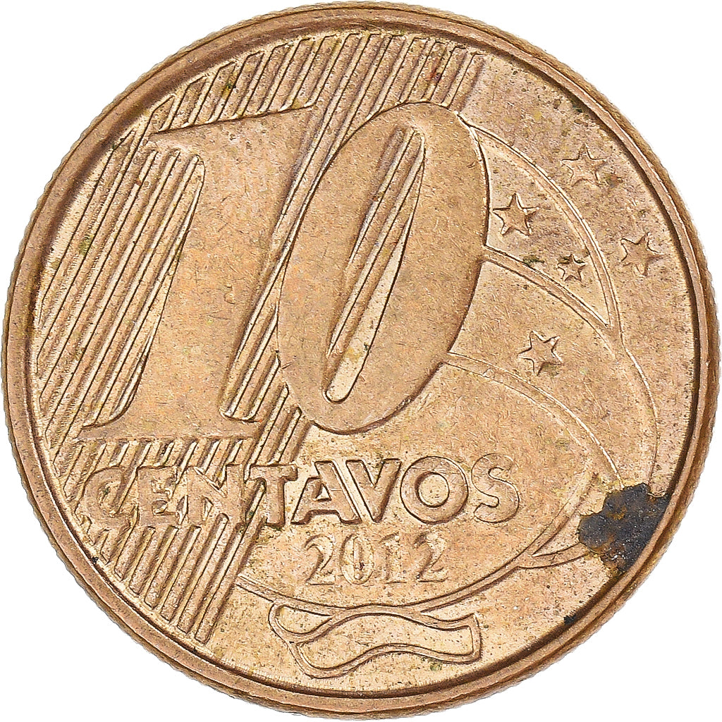 Moneta, Brazylia, 10 Centavos, 2012