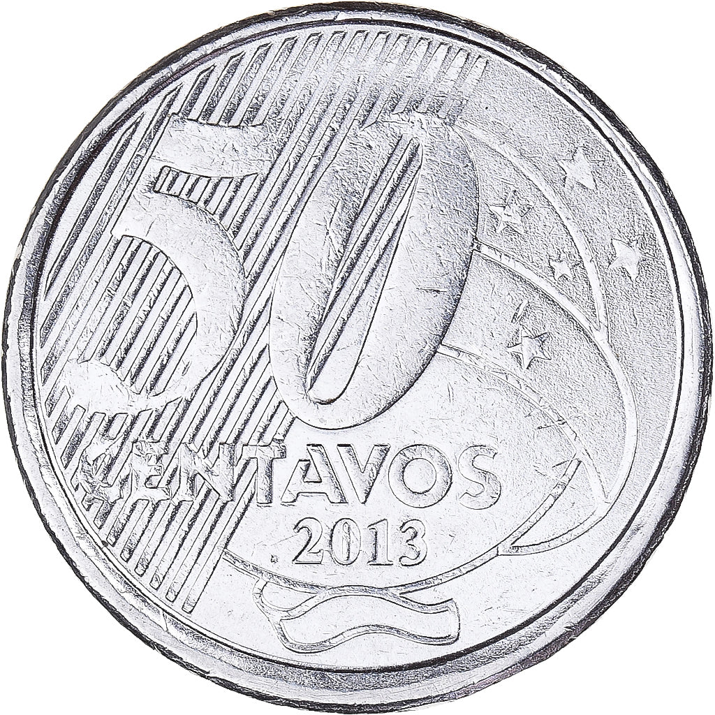 Coin, Brazil, 50 Centavos, 2013