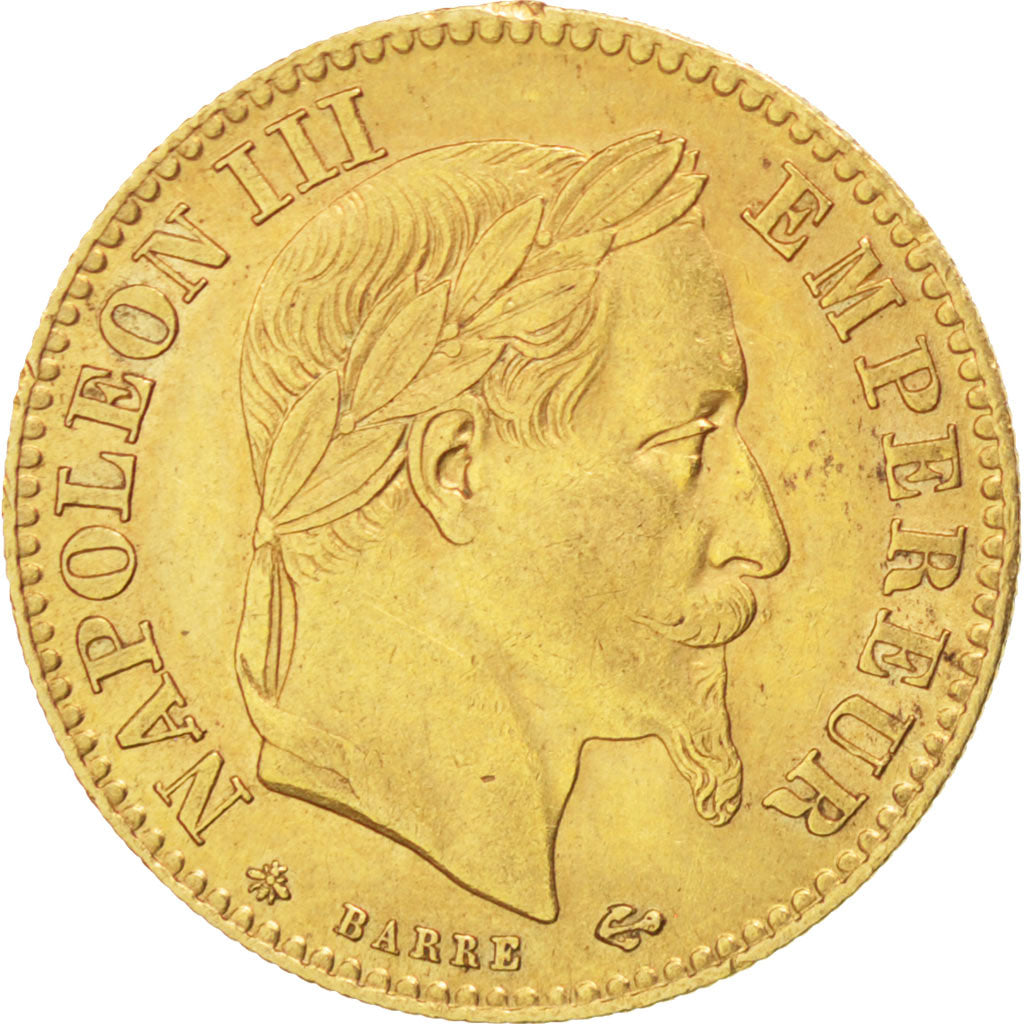 FRANCE, Napoléon III, 10 Francs, 1862, Paris, KM #800.1, AU(50-53), Gold, Gadour