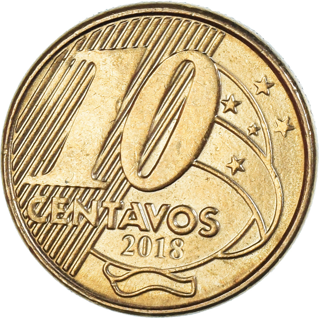 Moneta, Brazylia, 10 Centavos, 2018