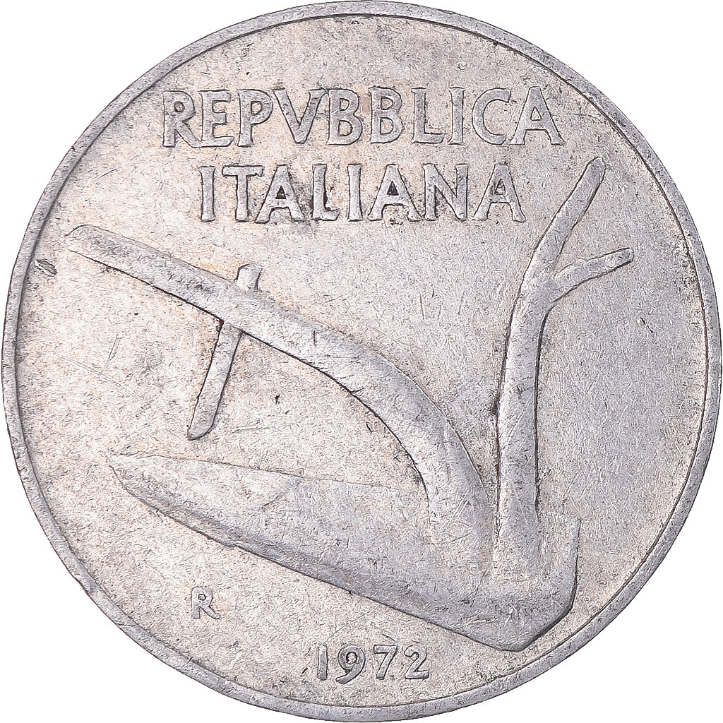 Moneda, Italia, 10 Lire, 1972